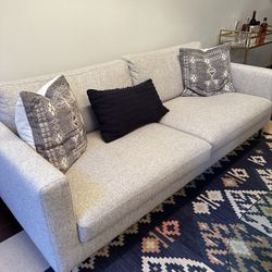 Prostoria Elegance Light Gray Wool Sofa