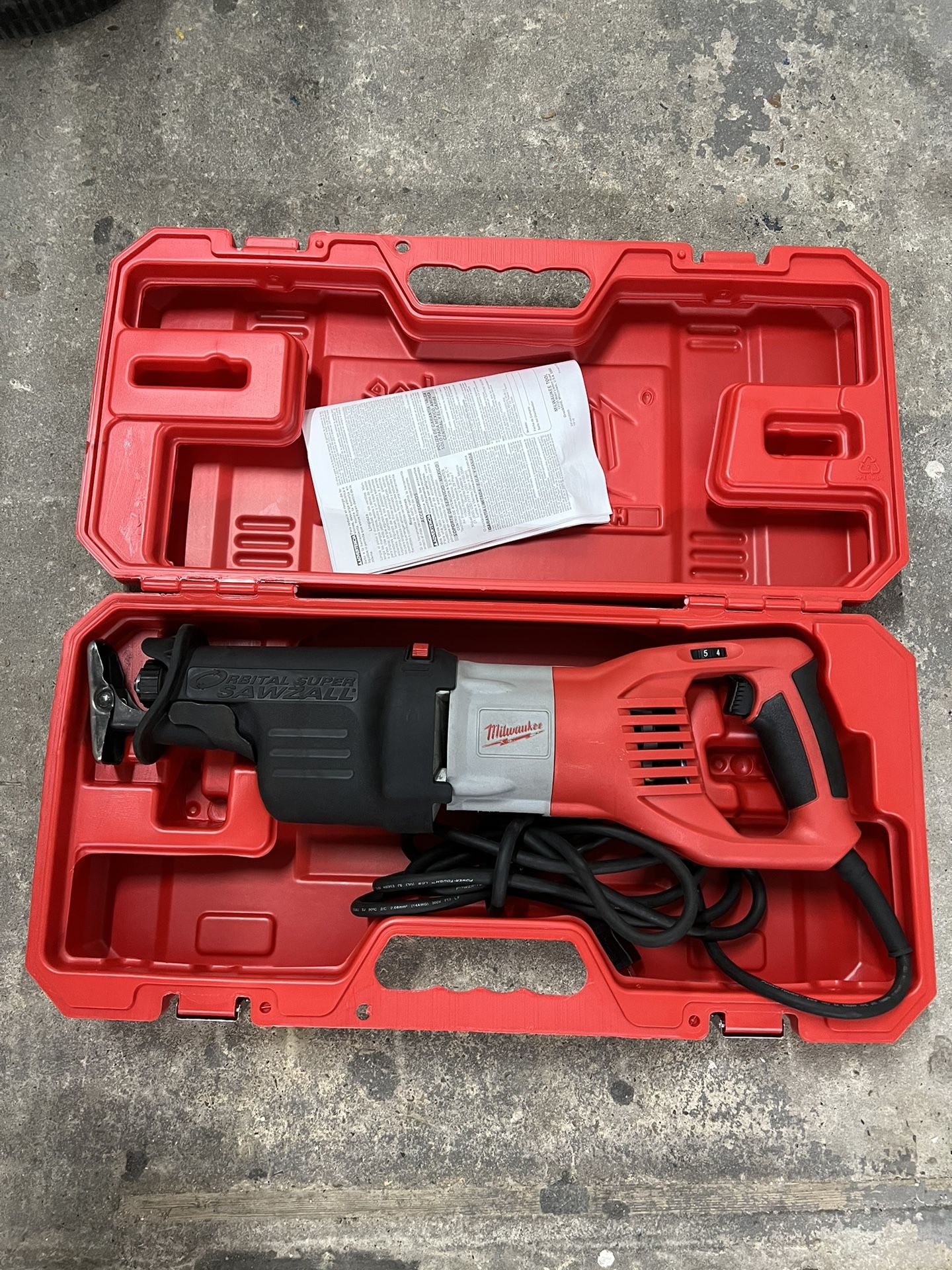 Miwlaukee Super Sawzall Corded