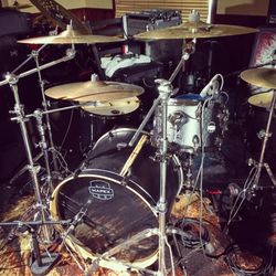 Mapex Drum Set with Cymbals, Stands, DW Double Kick Pedal & Throne