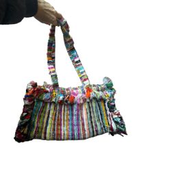 Colorful Vintage Fringed Shoulder Bag 