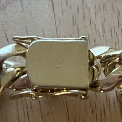 Stamped 14K Diamond Cuban link Chain 