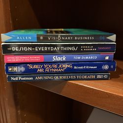 Business, Design & Science Book Lot (5) – Feynman, Norman, Postman Books 