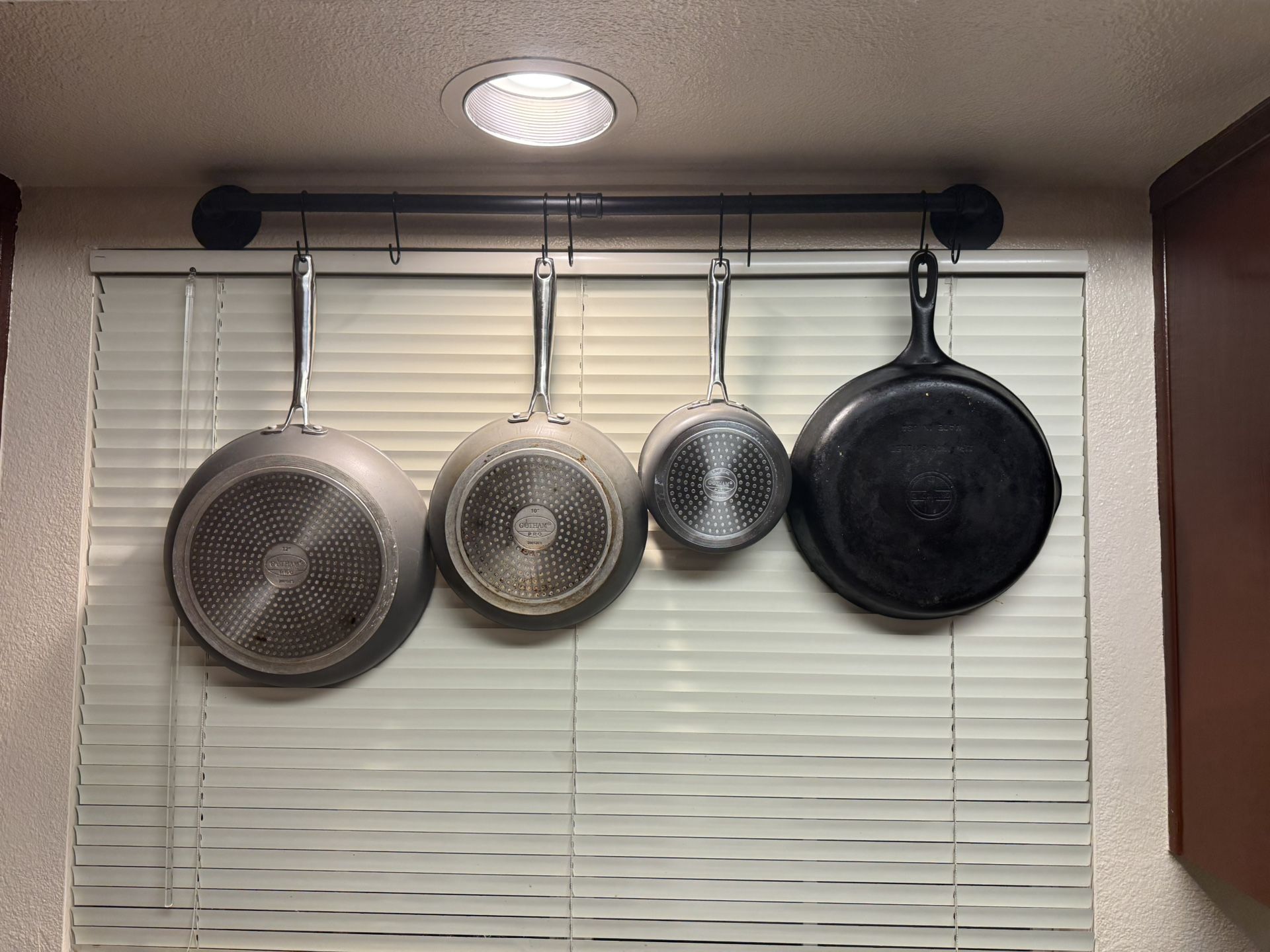 Pot Rack With Hooks And Hardware