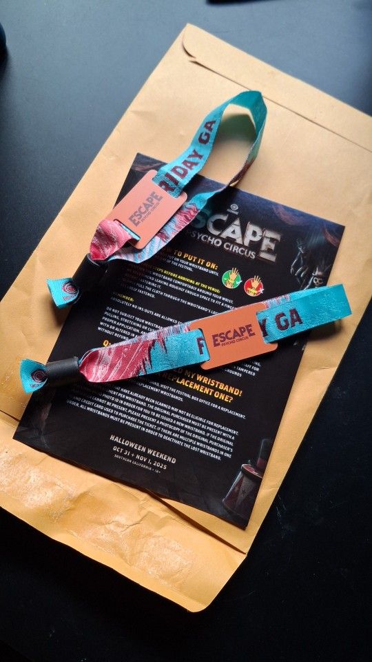 ESCAPE - 2 Friday GA Tickets (Halloween Night)