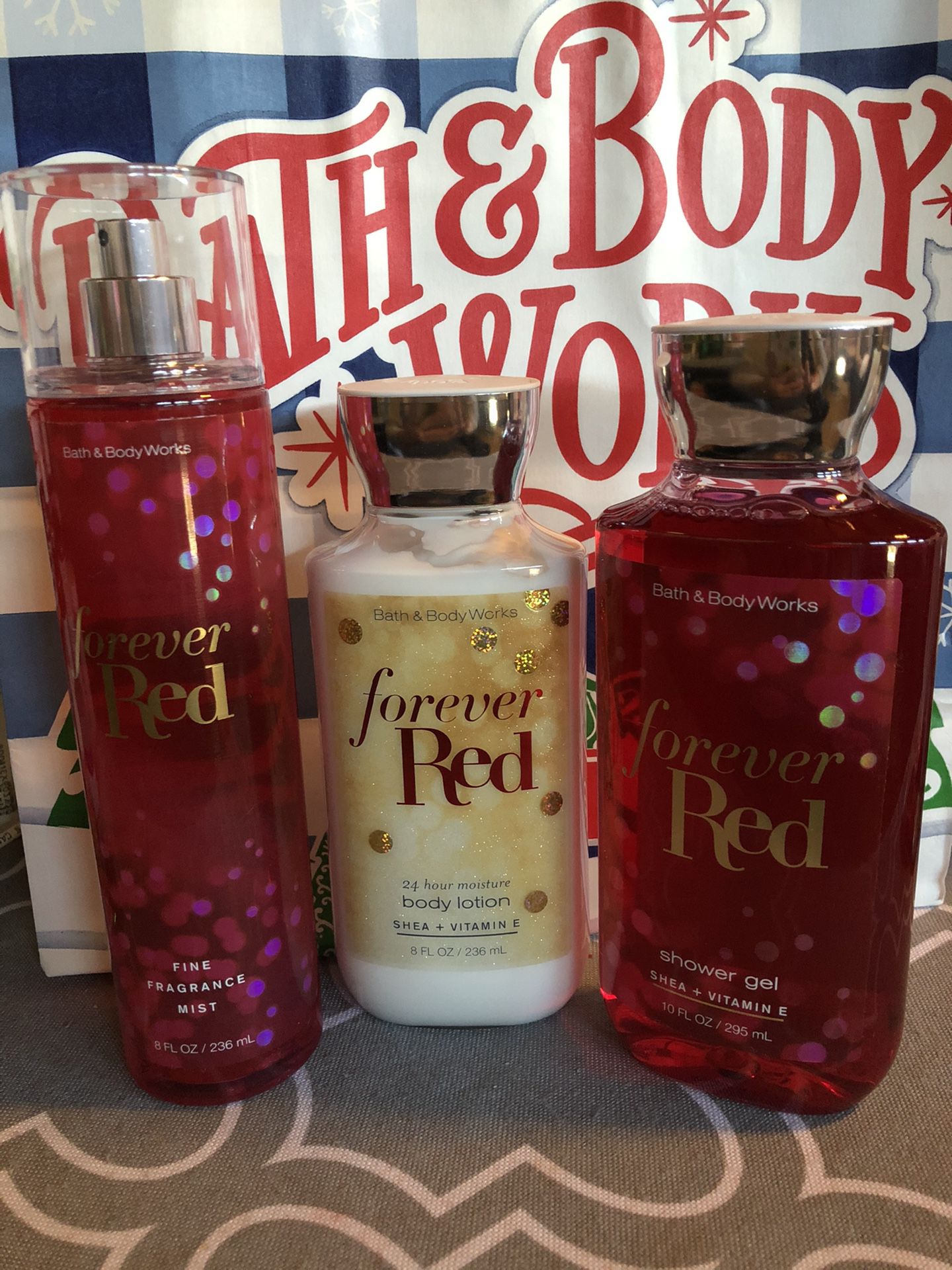 Forever Red by Bath And Body Works...$14.75 for the Trio...See Description for details...