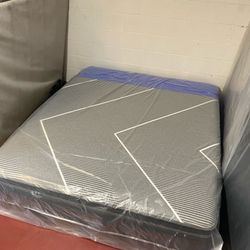California King Size Mattress BeautyRest Black Hybrid Pillow Top 16” Inches Thick Wrapped in Plastic Direct From Factory Same Day Delivery