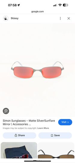 Stüssy Simon Matte Silver Finish