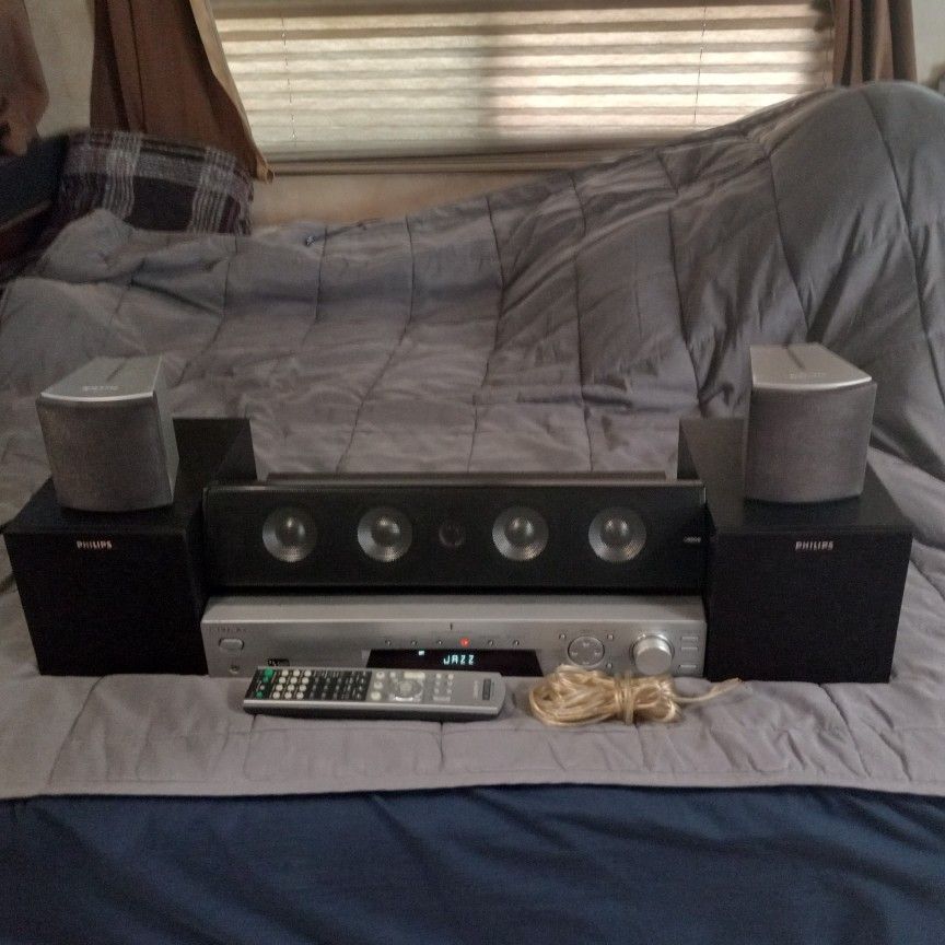 Sony STR-SL7 Surround Sound Stereo Speaker System Complete Set (See Photos)