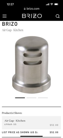 NEW Brizo Dishwasher Air Gap Stainless 