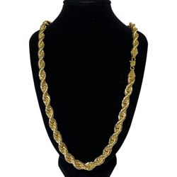 14K GF Diamond Cut Rope Chain