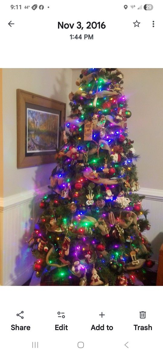  Two 71/2 Foot Artificial Christmas Trees