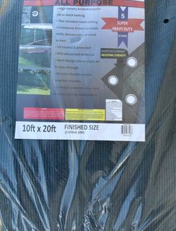 10ft x 20ft Super Heavy Duty Dark Green Mesh Tarp