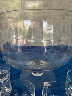 Princess house punch bowl  Footed Trifle Bowl