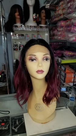 Synthetic Lace Front & Heat Safe Wig.