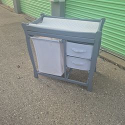 Baby Changing Table With Built In Hamper And Drawers