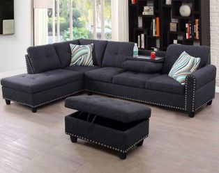Brand New Sectional with Ottoman Delivered