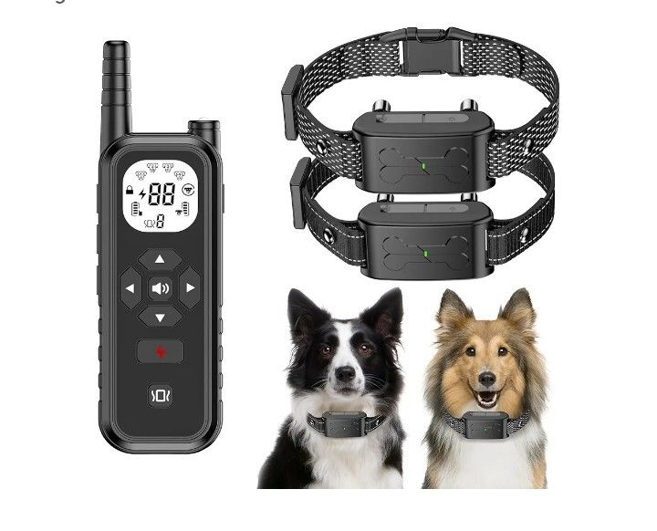 Wireless Dog Fence, Electric Fence for Dogs with Training Collar 185 Days Standby Time, Waterproof & Flash Light Portable Dog Perimeter Collar