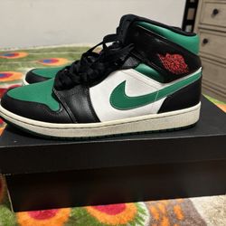 Nike Jordan 1 Mid Green Toes 