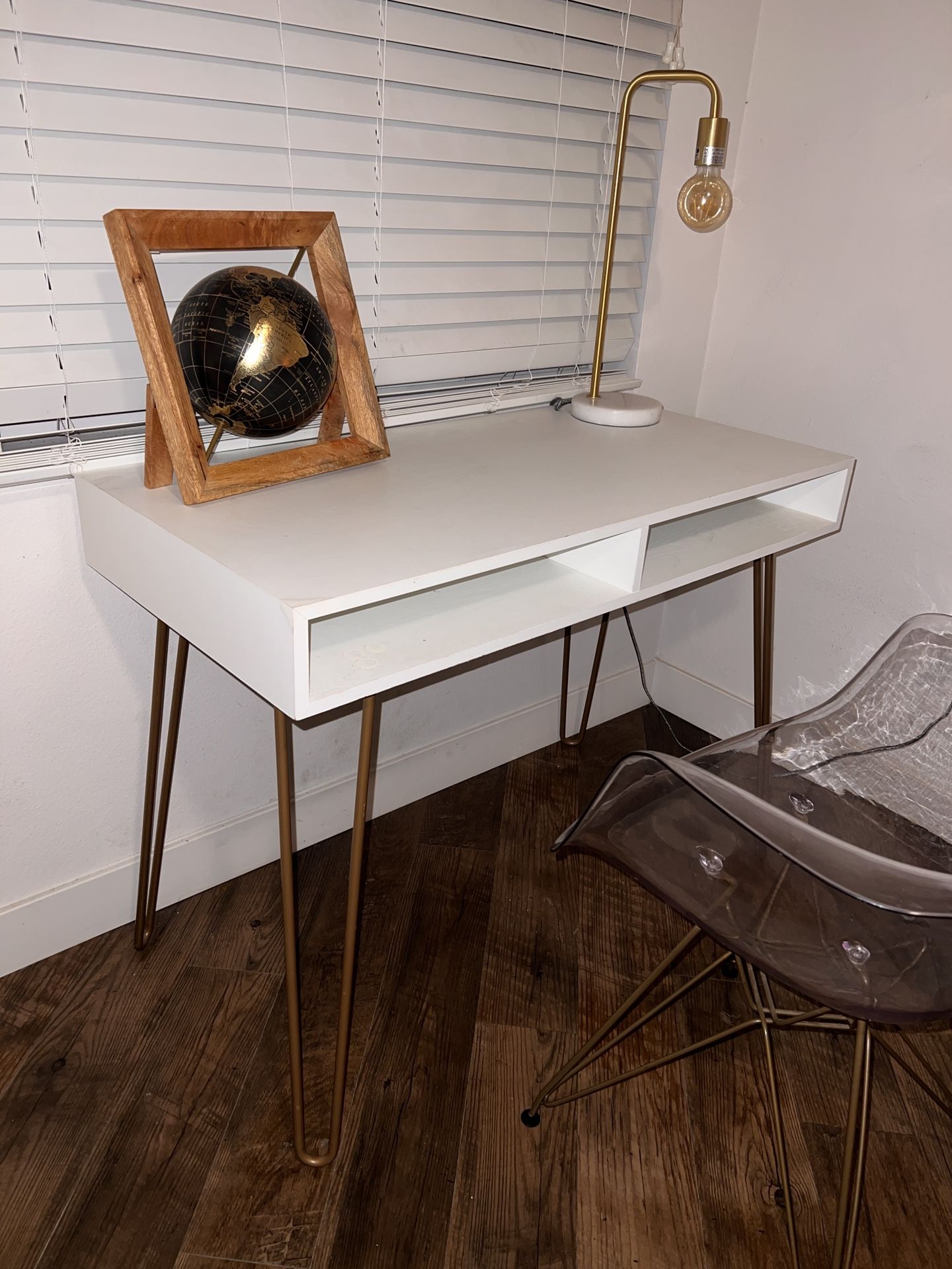 White Mid Century Modern Table