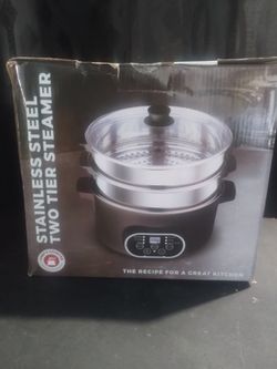 Stainless steel two tier steamer
