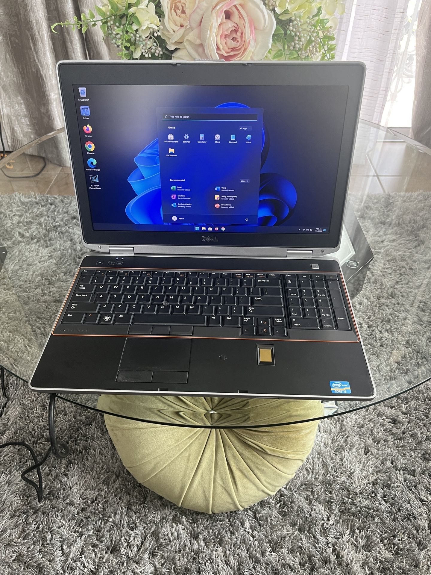 Dell Latitude E6520 15.6” Laptop Intel i5 4GB RAM 120 GB SSD Windows 11 and Microsoft Office.