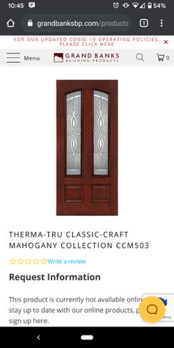 Brand new front door