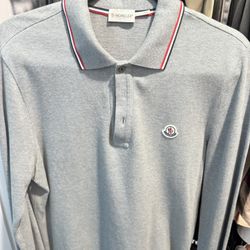 Moncler Long Sleeve Polo Sz Medium 