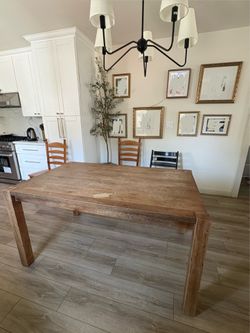 Wood dining table