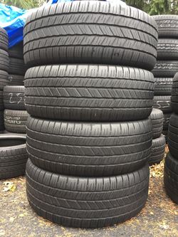 275/55/20 Goodyear set of used tires in great condition 65% tread 250$ plus tax for 4. Installation balance and alignment available but not included.