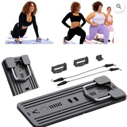Pilates Board, Multi Purpose Compact Pilates Reformer for Home Fitness