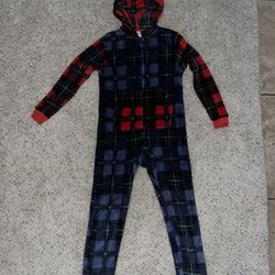 Boys Christmas Pajamas Fleece Onsie Size 10/12 - Cat & Jack