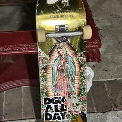Complete Skateboard Setup.perfectly Good Trucks And Bearings And Isnt Waterlogged 