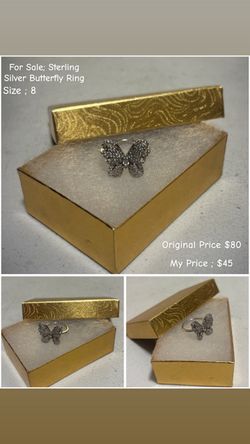 Sterling Silver Butterfly Ring