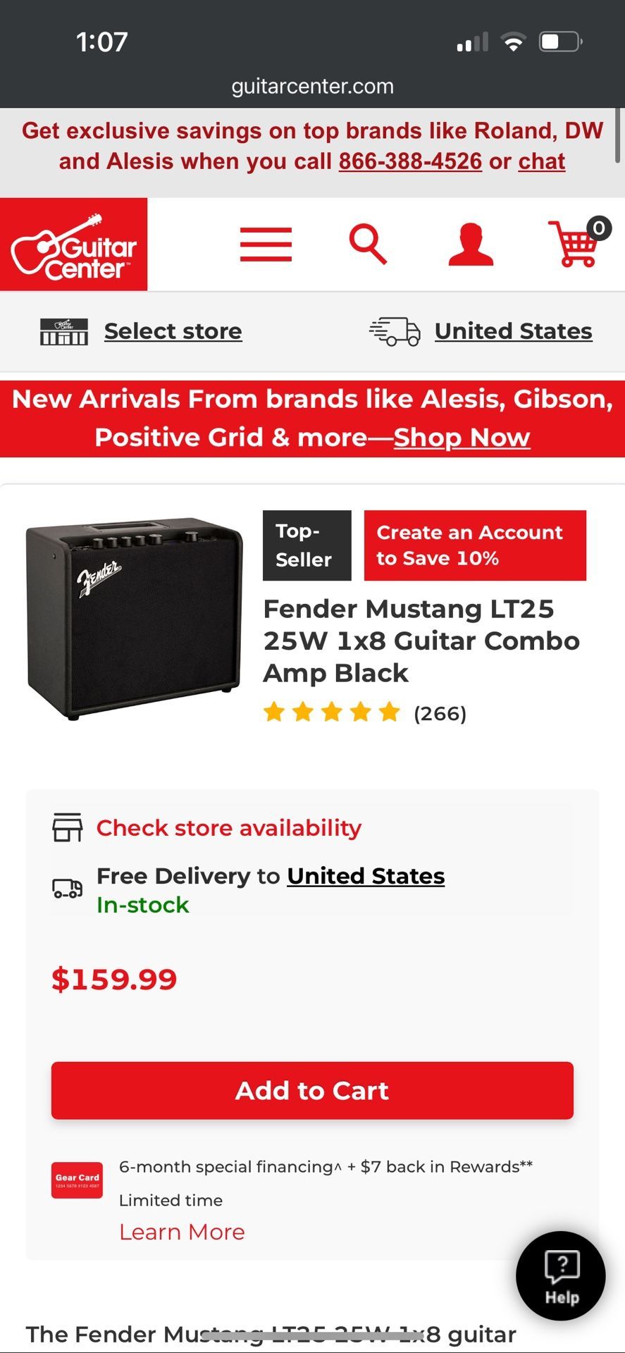 Fender Mustang LT25 Amp