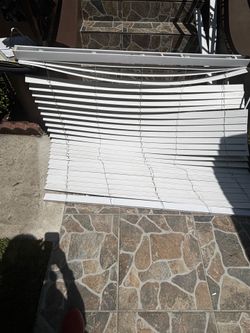 White blinds .. 47 inches