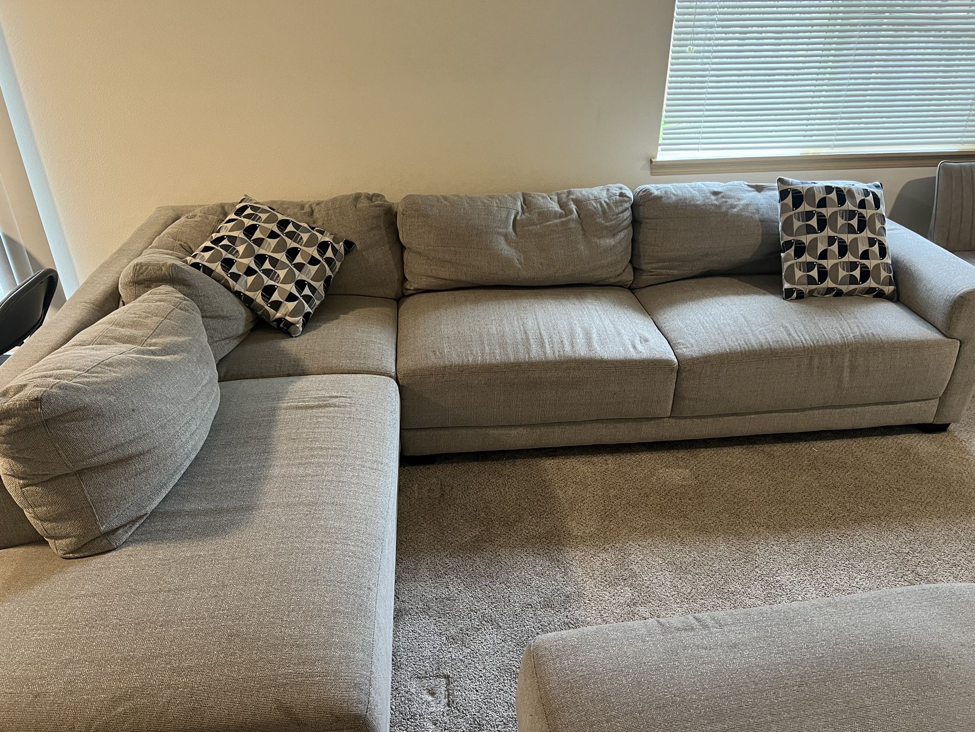 Great Sectional Couch And Ottoman