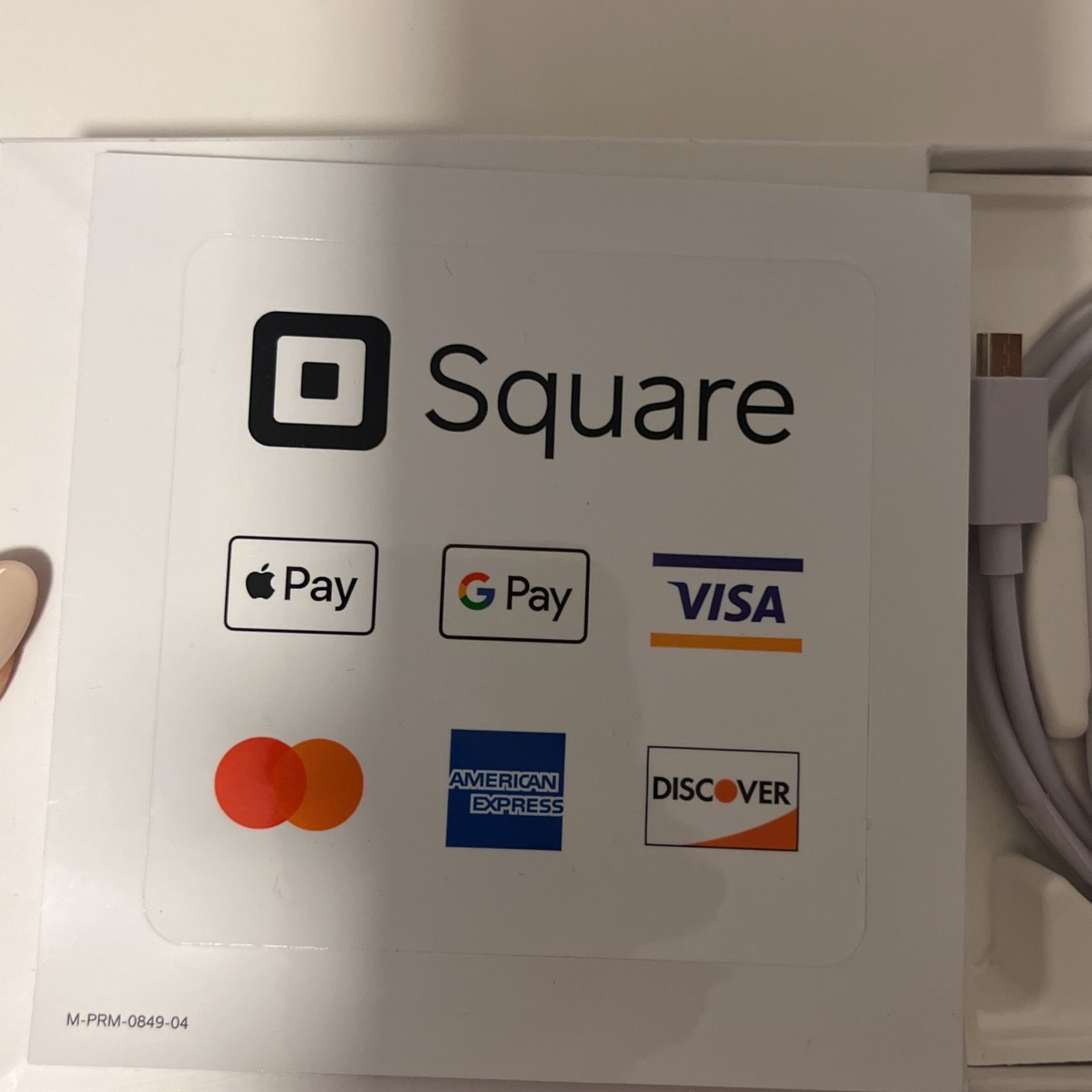 Square Card Reader Sticker