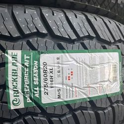 Rockblade 275/60R20 A/T tires — set of 4