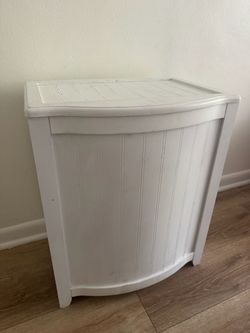 Real wood laundry basket