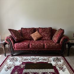 Complete Traditional Living Room Furniture Set – Sofas, Tables, TV Stand & Rug 