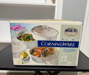 Corning Ware French White 10-Piece Mega Set