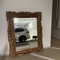 Large Gold Wooden Mirror-Beautiful For Wedding Seating Chart