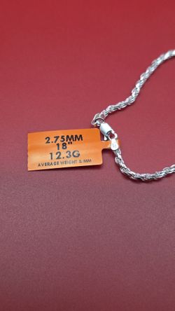 ✨ Italian Rope Chain • Solid .925 Sterling Silver • 18″ ✨