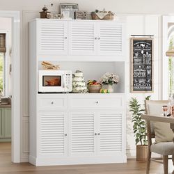 White Tall Kitchen Pantry Cabinet
