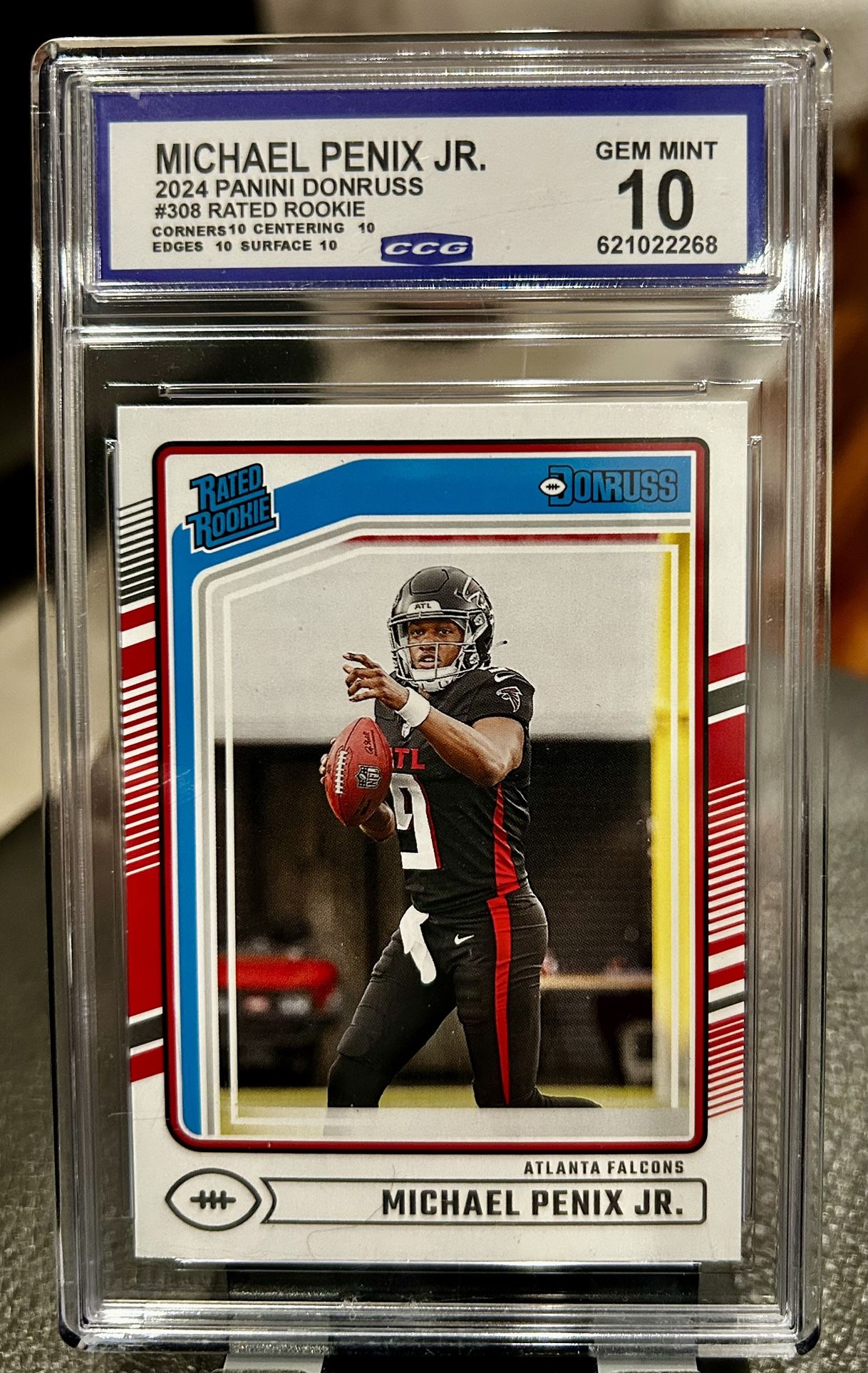 Michael Penix Jr 💥Rated Rookie💥 #308 Gem Mint 10