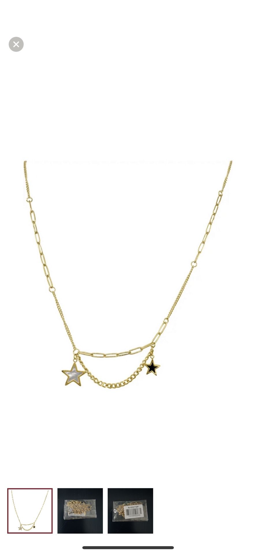Mixed Chain Star Charm Necklace ADORNIA