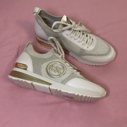 MICHAEL KORS - Jenkins Metallic Stretch Knit Trainer