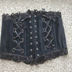 Black Velvet Waist Belt 