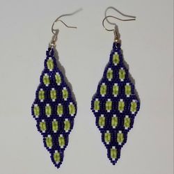 Beaded Brick Stich Earrings 