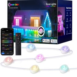 Pak Permanent Outdoor Lights, 100FT Smart RGB+IC LED Lights for House - IP67 Waterproof Eave Lights for Halloween, Christmas & Parties - DIY Multiple 